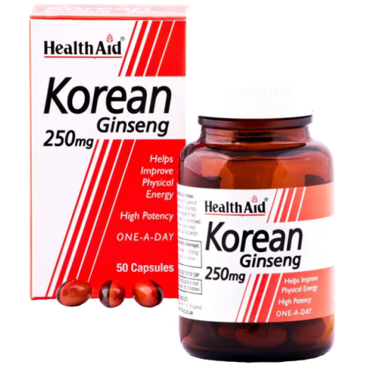 Health Aid KOREAN GINSENG 250MG, 50CAPS