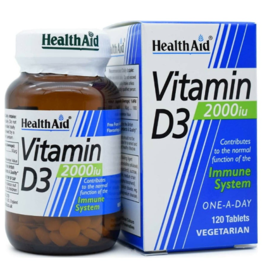 Health Aid Vitamin D3 2000iu 2000iu, 120 tablets