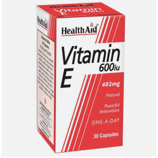 Health Aid Vitamin E 600 i.u, 30 caps