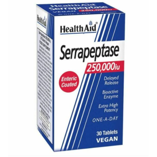 Health Aid Serrapetase 250000iu, 30 tablets