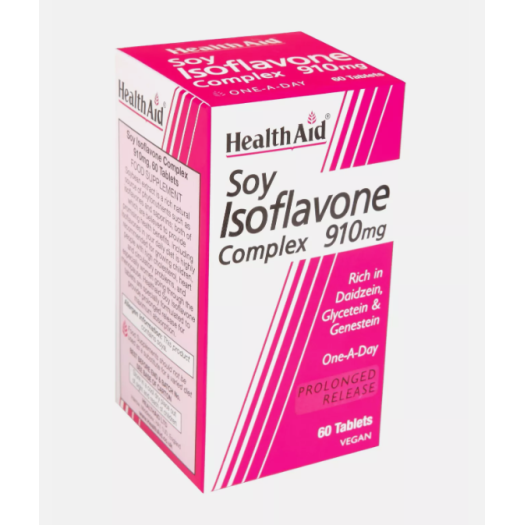 Health Aid Soya Isoflavone Complex 910mg, 60 Tablets