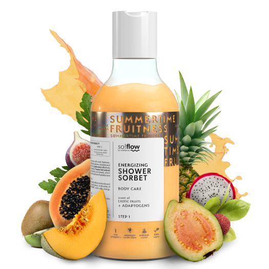 Soflow Energizing sorbet shower gel scent of exotic fruits, 400ml