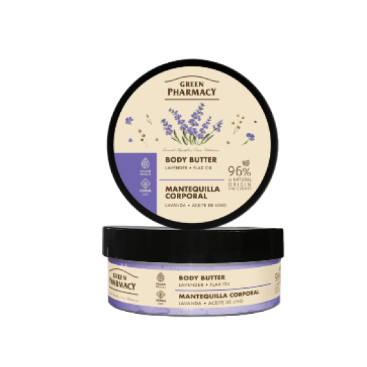 Green Pharmacy Body butter, lavender and flax oil, 200ml