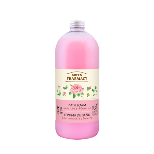 Green Pharmacy Bath foam muscat rose and green tea, 1000ml