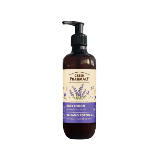 Green Pharmacy Body lotion, lavender and flax oil, 400ml