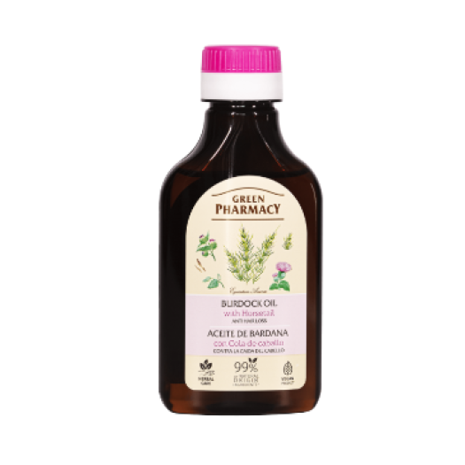 Green Pharmacy Burdock oil with horsetail, against hair loss, 100ml