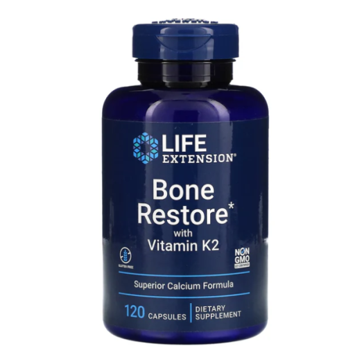 Life Extension Bone Restore With Vitamin K2, 120caps