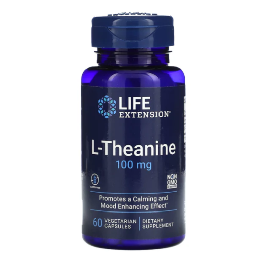 Life Extension, L-Theanine, 100 Mg, 60 Capsules