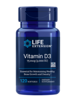 Life Extension vitamin D3, 3000 Iu, 120 softgels