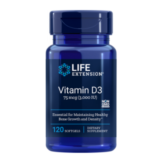 Life Extension vitamin D3, 3000 Iu, 120 softgels