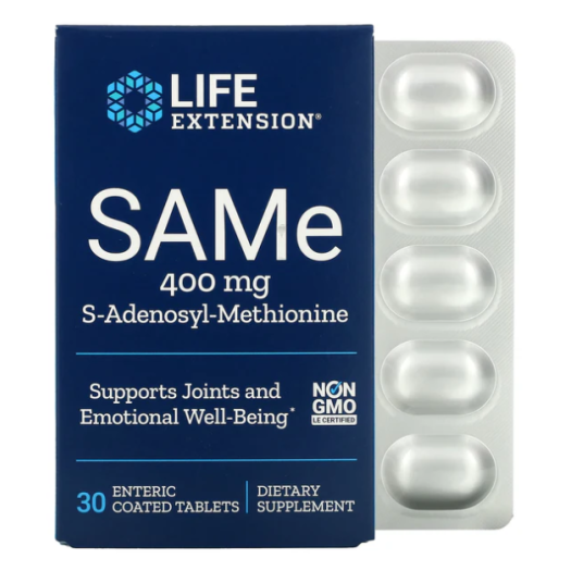 Life Extension Same (s-adenosyl-methionine) 400mg, 30 Tablets