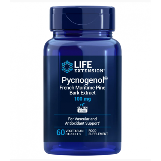 Life Extension Pycnogenol French Miritime Pine Bark Extract 100mg, 60caps