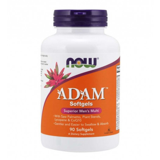 NOW ADAM VITAMINS AND MINERALS FOR MEN, 90 SOFTGELS