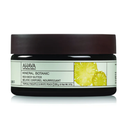 AHAVA MINERAL BOTANICAL RICH BODY BUTTER TROPICAL PINEAPPLE & WHITE PEACH 235GR