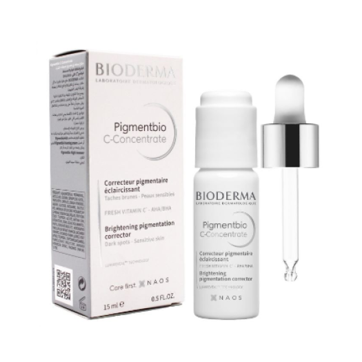 BIODERMA PIGMENTBIO C-CONCENTRATE, BRIGHTENING PIGMENTATION CORRECTION WITH VITAMIN C& AHA- BHA ACIDS 15ML