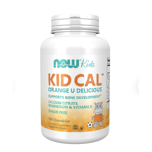 Now Kid Cal Tart Orange, 100 Chewables