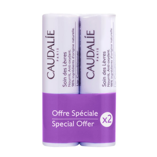 Caudalie Lip Conditioner Duo lipstick, 4.5+4.5g