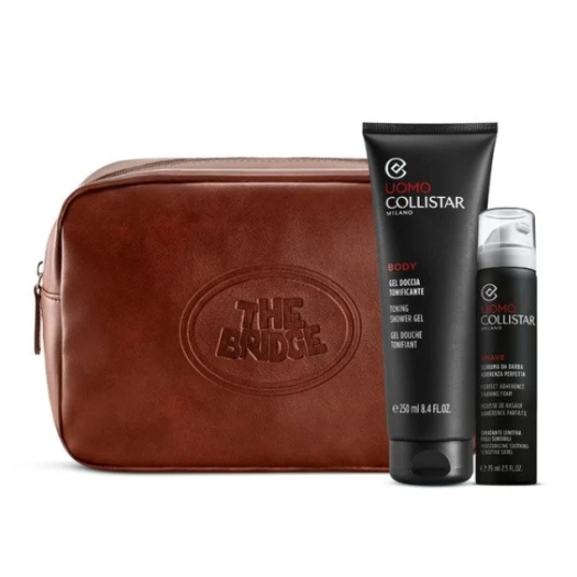 Collistar Toning Shower Gel 250ml + Perfect Adherence Shaving Foam 75ml Brown Bag The Bridge