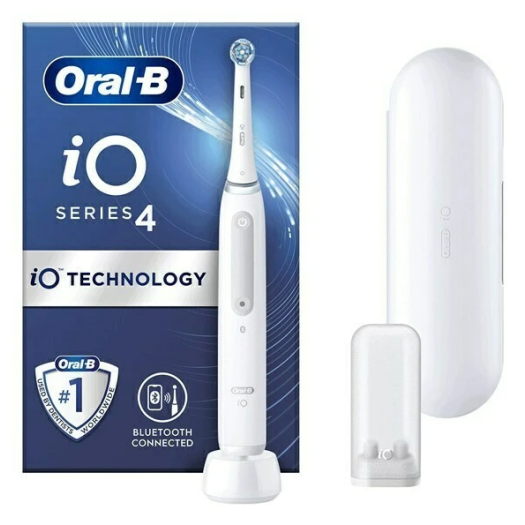 Oral-B iO Series 4 Rechargeable Electric Toothbrush Magnetic White, 1pc