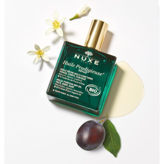 Nuxe Huile Prodigieuse Neroli Multi-Purpose Dry Oil for Face, Body & Hair, 100ml