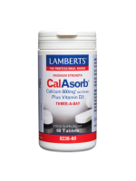 Lamberts Cal Asorb Calcium 800mg + Vit D3, 60 tablets