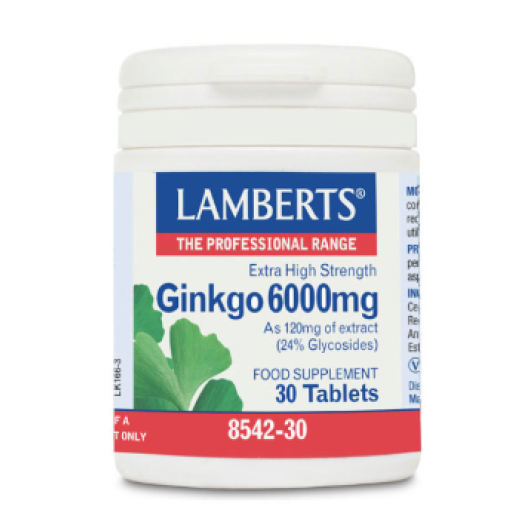 Lamberts Ginkgo Biloba 6000mg, 30tab