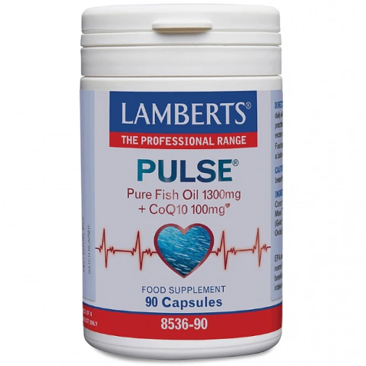 Lamberts Pulse (Pure Fish Oil 1300mg & Co-Enzyme Q10 100mg) x 90 Capsules