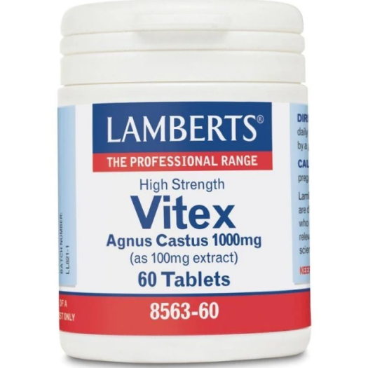 Lamberts Vitex Agnus Castus 1000mg x 60 Tablets - Helps During Menopause, Dysmenorrhea And Balances The Menstrual Cycle