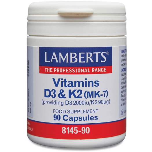 Lamberts Vitamin D3 2000IU & K2 90mg x 90 Capsules