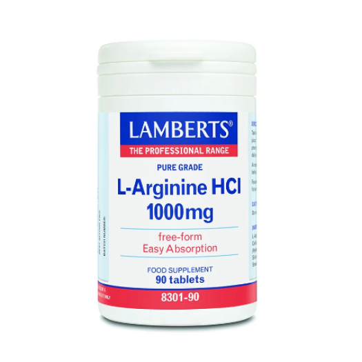 Lamberts Pure Grade L-аргинин HCl 1000 мг, 90 tablets