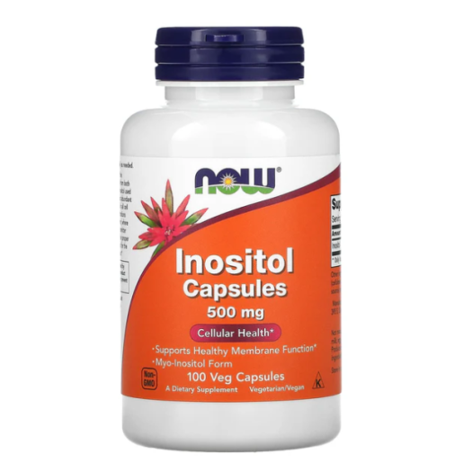 Now Inositol 500mg New, 100 Vegetarian Capsules