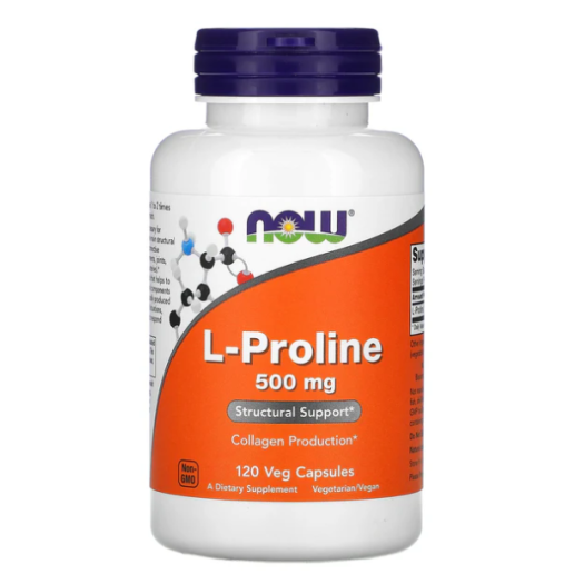 Now L - Proline 500 Mg, 120 Veg Capsules