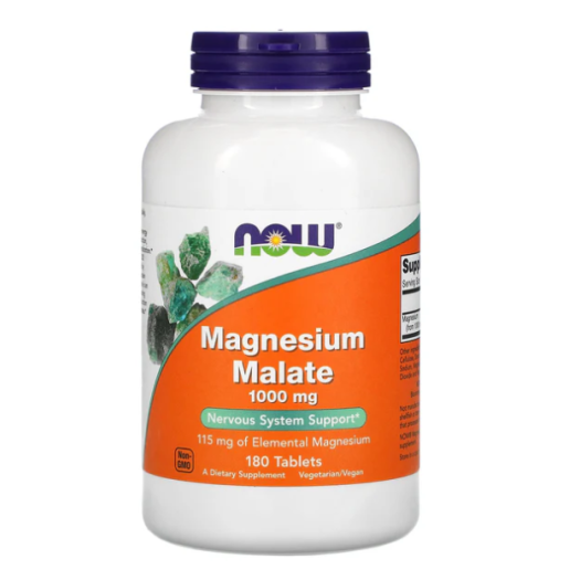 Now Magnesium Malate 1000 Mg, 180 Tablets