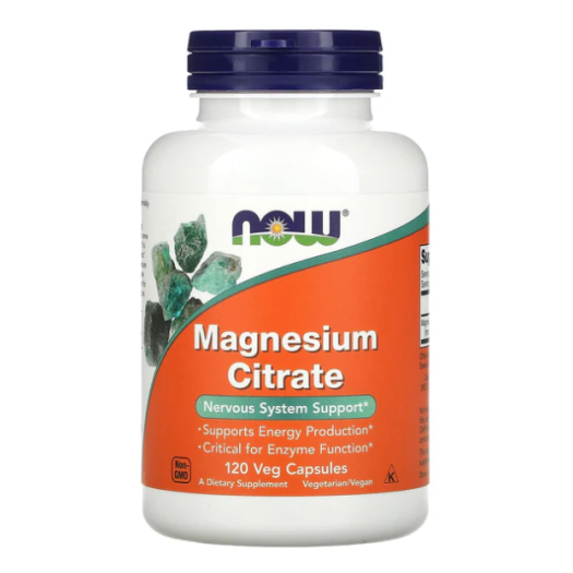 Now Magnesium Citrate 500 Mg, 120 Veg Capsules