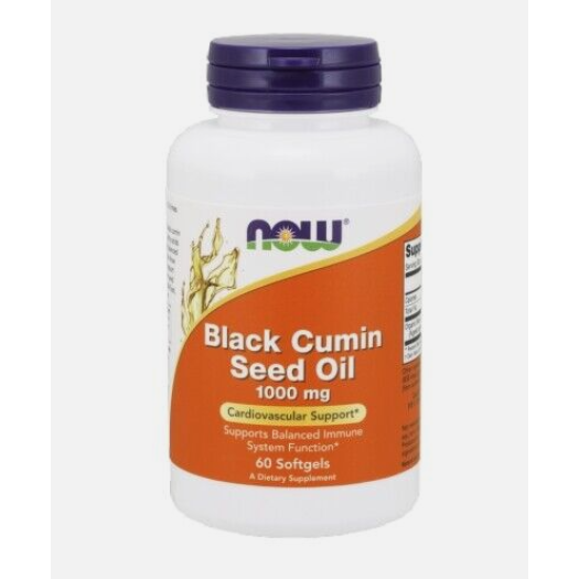 Now Black Cumin See Oil 1000mg, 60 Softgels