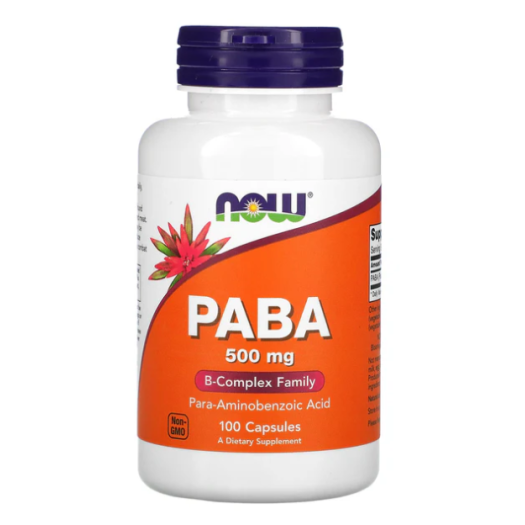 Now Paba 500mg, 100 Capsules