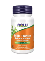 Now Milk Thistle Extract 150 mg Silymarin (120 mg), 60 Veg Capsules