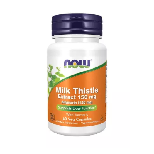 Now Milk Thistle Extract 150 mg Silymarin (120 mg), 60 Veg Capsules