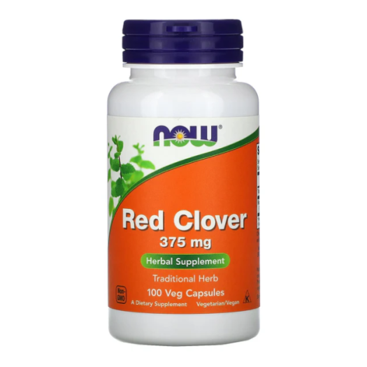 Now RED CLOVER 375 Mg, 100 Capsules