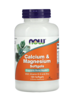 Now Foods, Calcium & Magnesium With Vitamin D-3 And Zinc, 120 Softgels