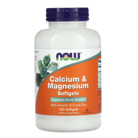 Now Foods, Calcium & Magnesium With Vitamin D-3 And Zinc, 120 Softgels