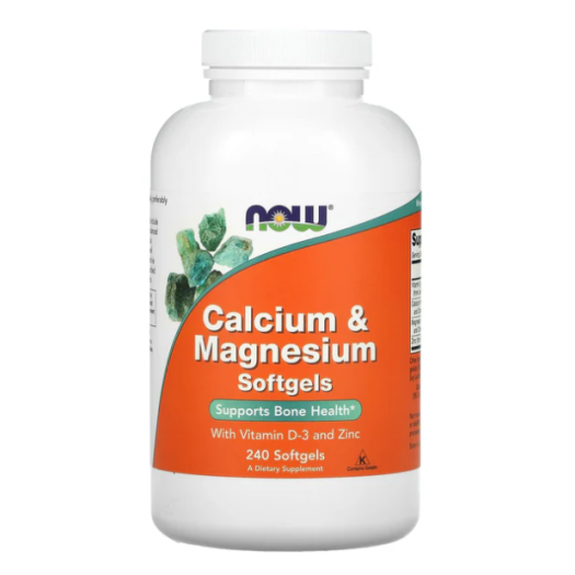 Now Calcium & Magnesium With D3 & Zinc, 240 Softgels