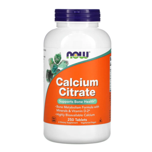 Now Calcium Citrate, 250 tablets