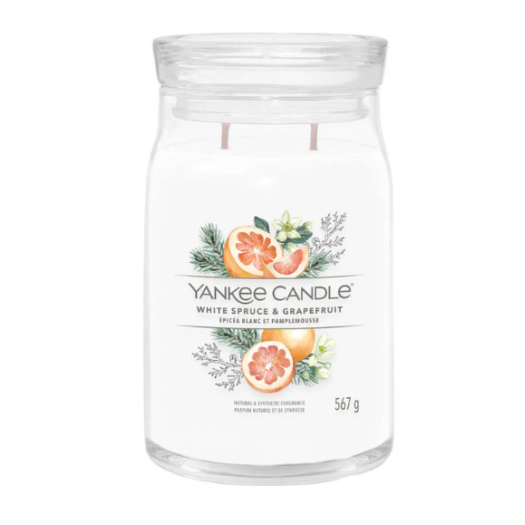 Yankee White Spruce & Grapefruit candle, 567g