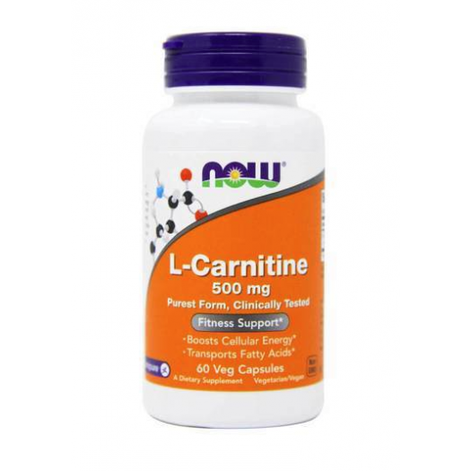 Now Foods L-Carnitine - 500 mg - 60 Vegetarian Capsules