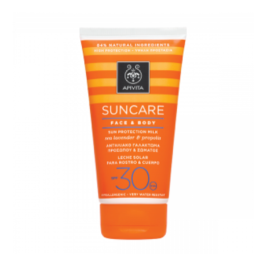 Apivita Suncare Face & Body Milk SPF 30 - High Protection,150ml