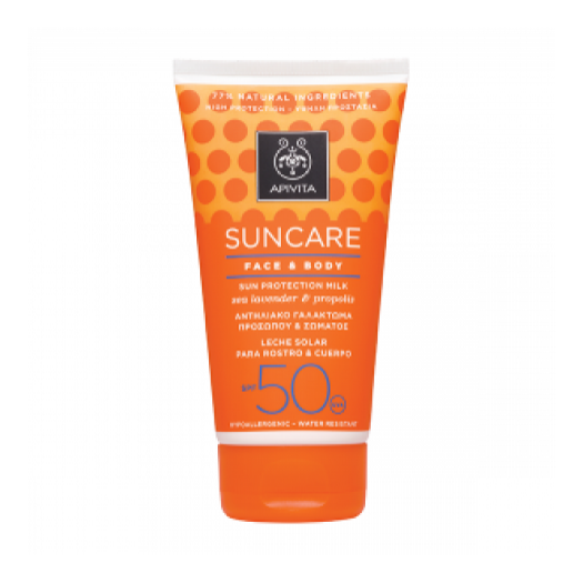 Apivita Suncare Face & Body Milk SPF 50 - High Protection, 150ml