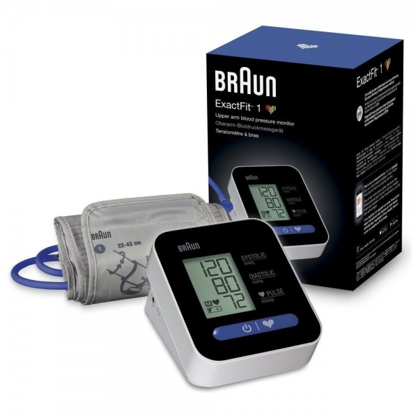 Braun ExactFit 3 Upper Arm Blood Pressure Monitor W 2 Cuff Sizes