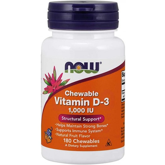 Now Vitamin D3 1000 IU 180 Chewables