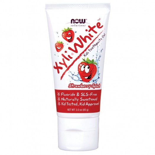 Now Xyli White Kids Toothpaste strawberry, 85g